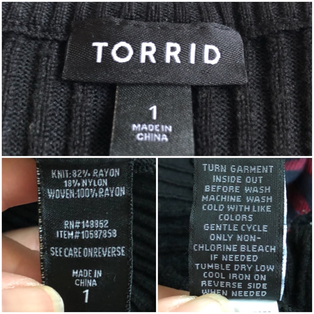 ❌SOLD❌TORRID Ribbed Knit Plaid Twofer Sweater - Picture 8 of 8